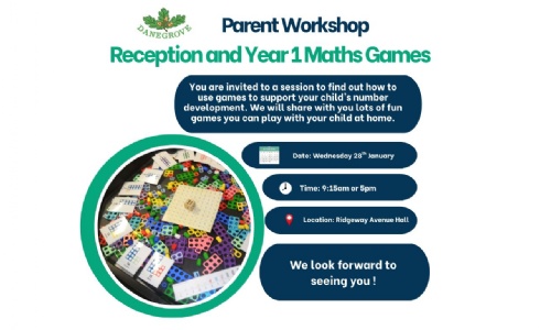 image showing Parent Workshop - Reception and Year 1 Maths Games
