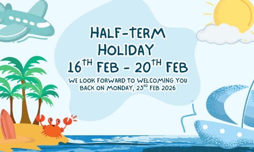 image showing HALF TERM HOLIDAY 16TH FEB - 20TH FEB